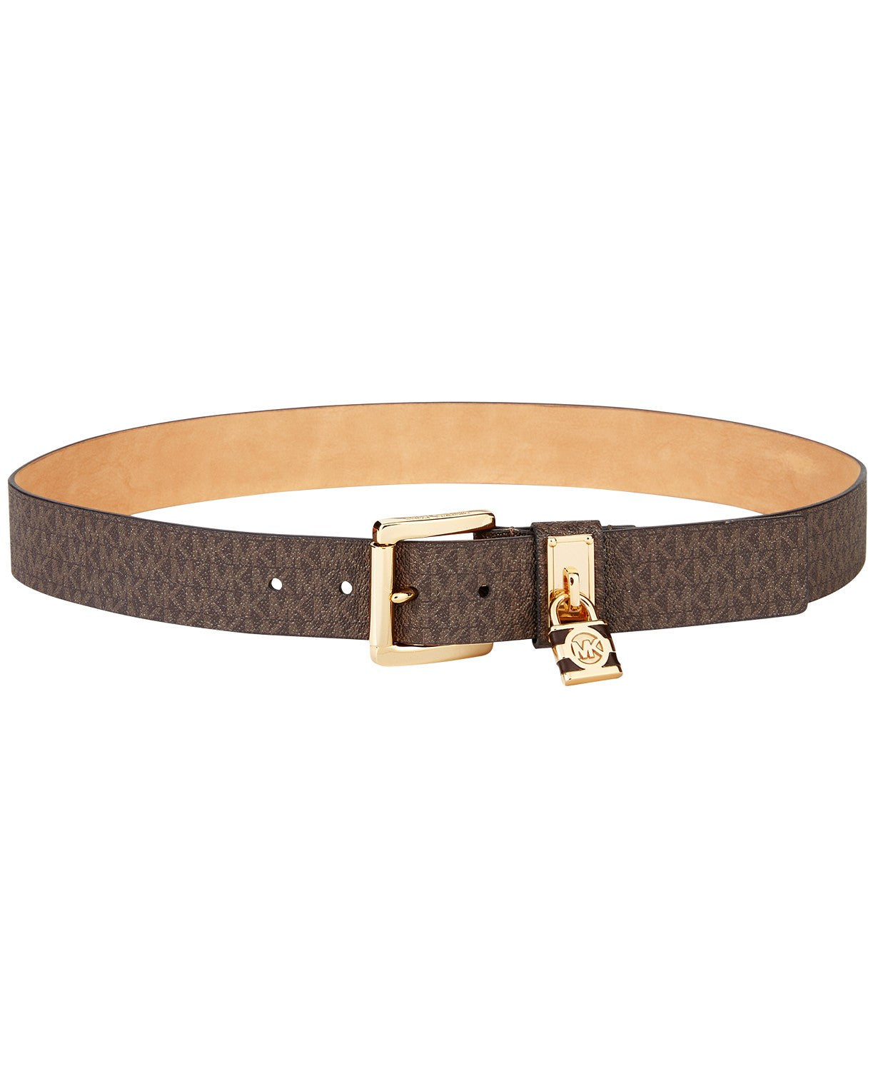 MICHAEL Michael Kors Classic Roller Hamilton Lock Belt Brown  display picture 1
